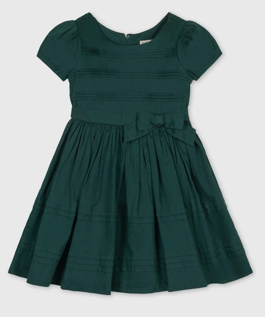 Organic Pleated Sateen Party Dress
