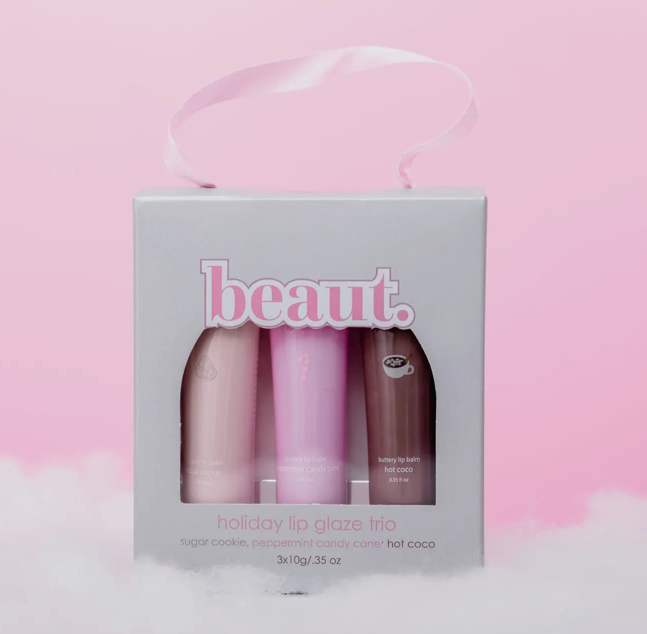 Holiday Lip Glaze Trio: Sugar Peppermint & Cocoa