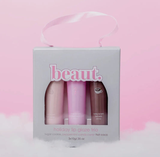 Holiday Lip Glaze Trio: Sugar Peppermint & Cocoa