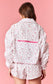 Floral Printed Windbreaker W/ Shirring