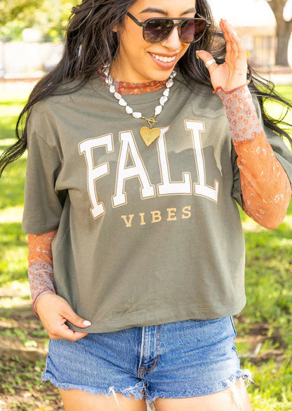 Fall Vibes Cropped Tee