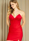STRAPLESS SWEETHEART LACE-UP BACK SATIN CORSET MINI DRESS