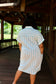 LDC Striped Wide Short Sleeve Shift Mini Shirt Dress
