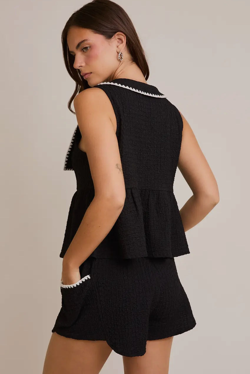 Cropped Vest And Pocket Shorts