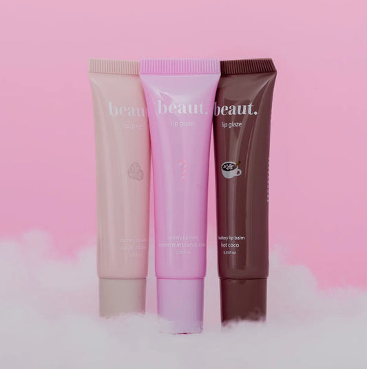 Holiday Lip Glaze Trio: Sugar Peppermint & Cocoa