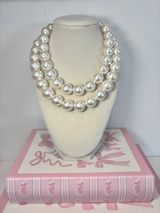 Double Strand Pearl Necklace