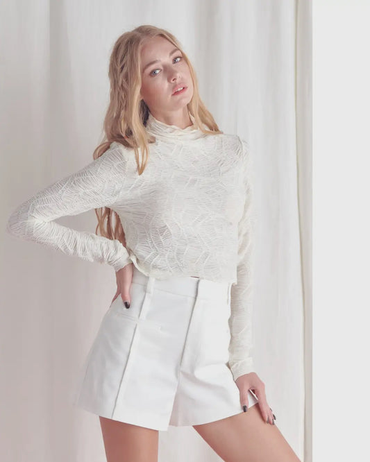 High Waisted Shorts With Belt Loop