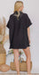 Black Oversized Short Sleeve Shirt