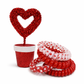 Red Valentine Coil Bracelet Set – Stretch Stackable Beaded Bracelets