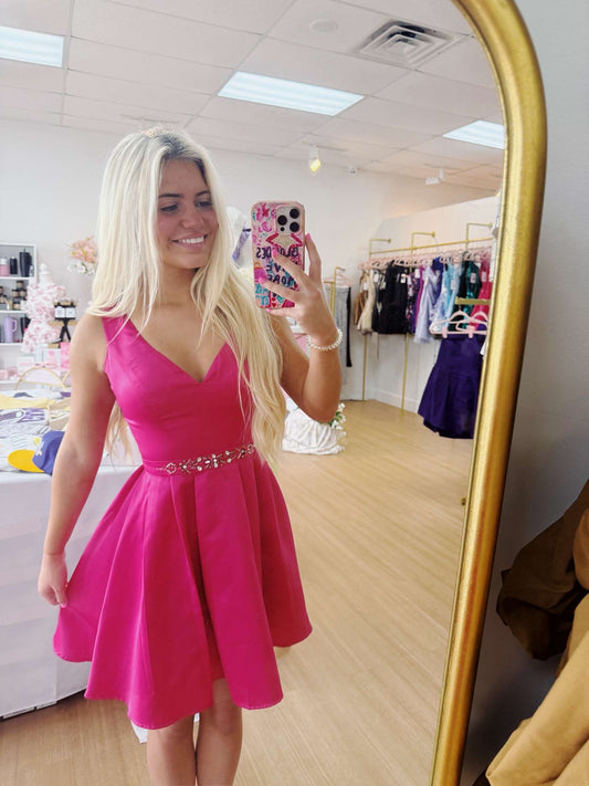 Hot Pink Embroidered Waist Cons.