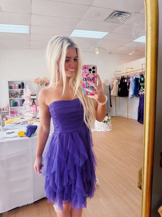 Purple Flowy Tool Dress Cons.