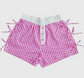 LULU MAC checkered pink bow shorts