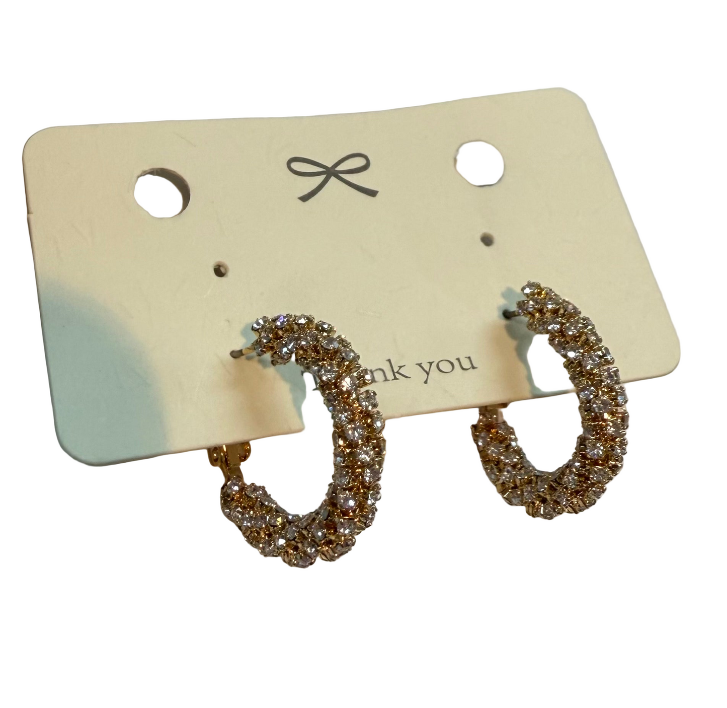 Diamond and Gold Hoops