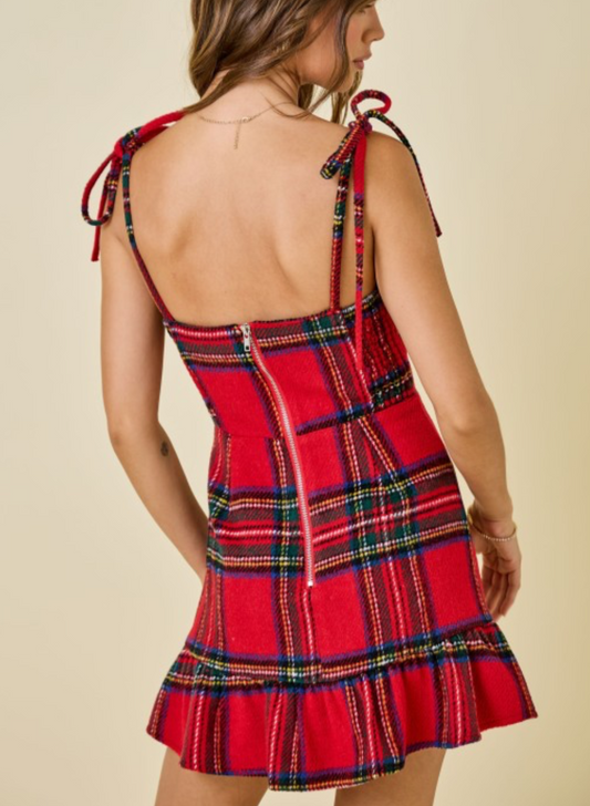 The Holly Jolly Plaid Mini Dress