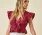 Christmas Crush Plaid Style Top