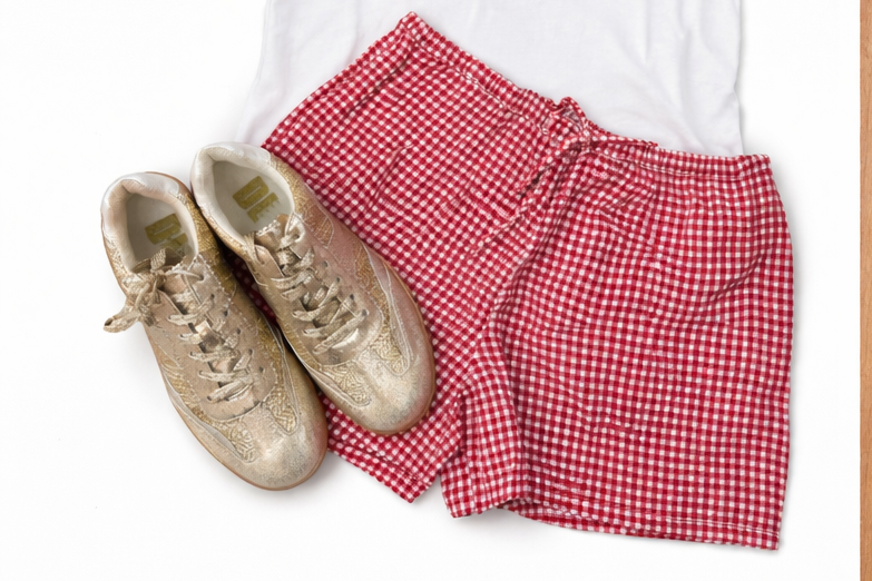 Red Gingham Shorts