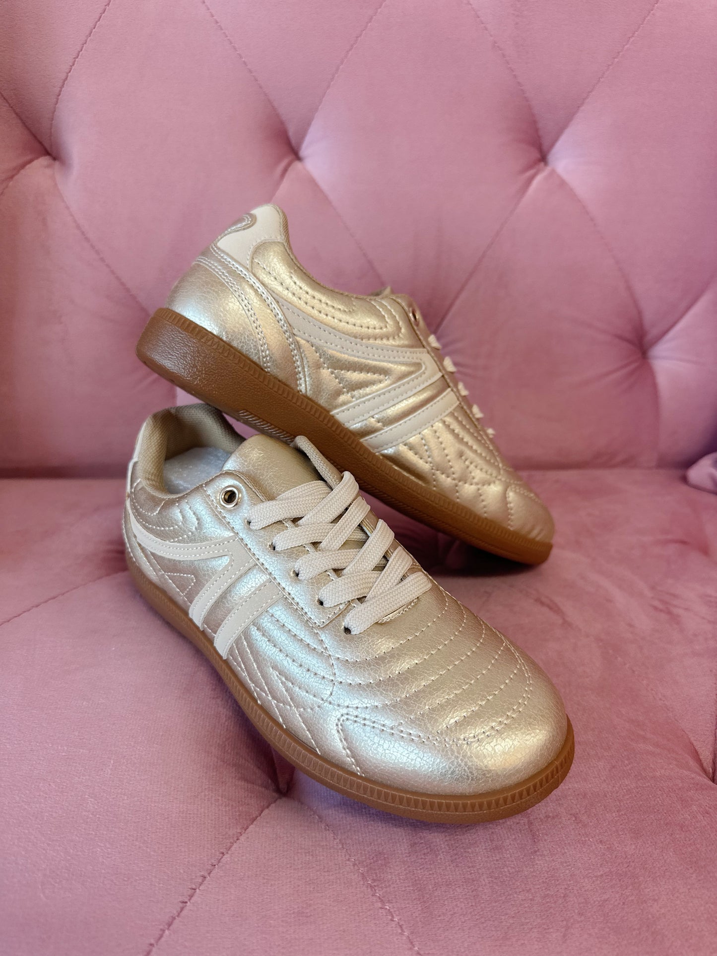 Metallic Gold Fashion Sneaker