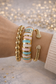 Gold Pastel Stripe Bangle