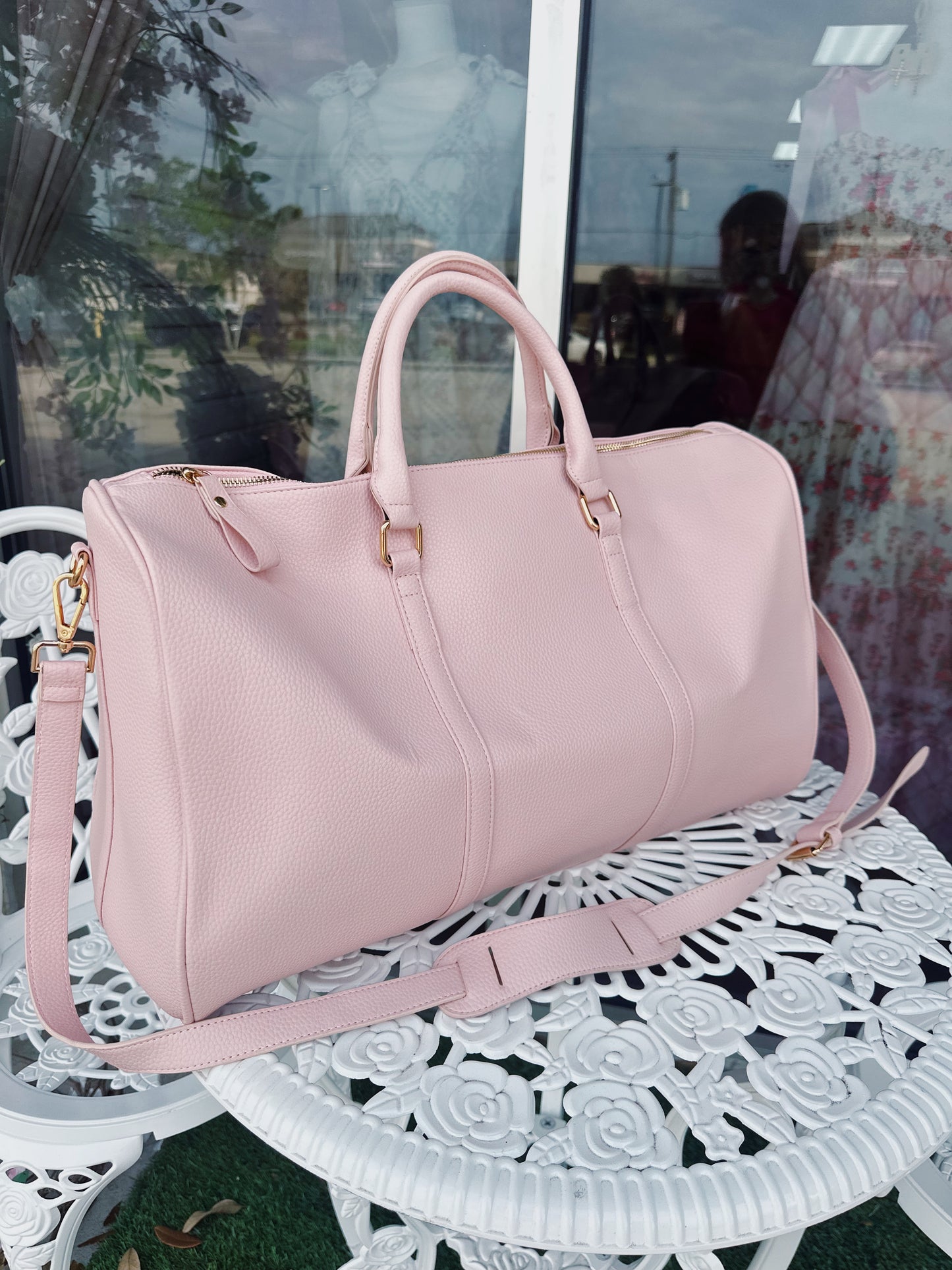 Blush Pink Travel Weekender Bag