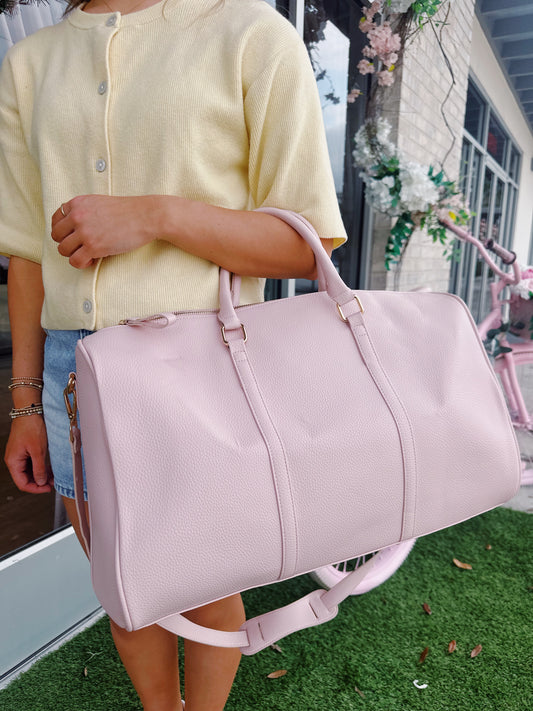 Blush Pink Travel Weekender Bag