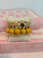 Mustard Yellow Bubble Bead Stretch Bracelet