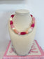 Pink & Cream Stone Necklace