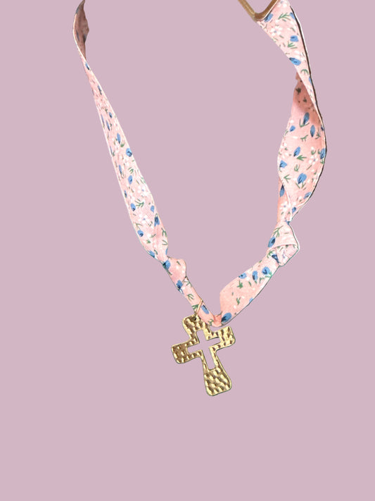 Blossoms & Blessings Cross Necklace