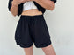 Black Double Layered Shorts