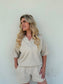 Cotton Blend Knit Short Set