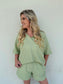 Cotton Blend Knit Short Set