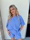 Cotton Blend Knit Short Set