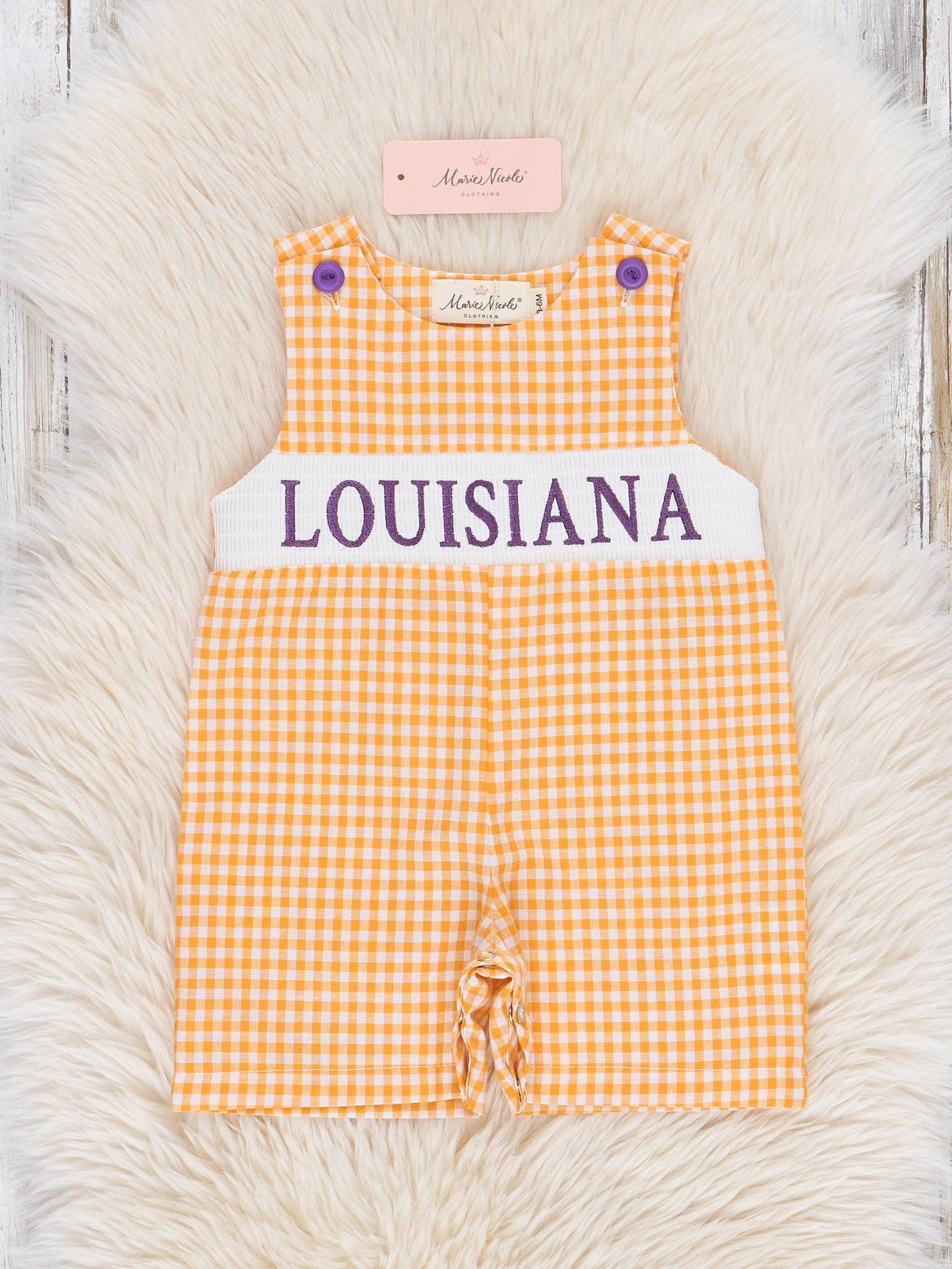 Louisiana Smocked Gingham Johnny