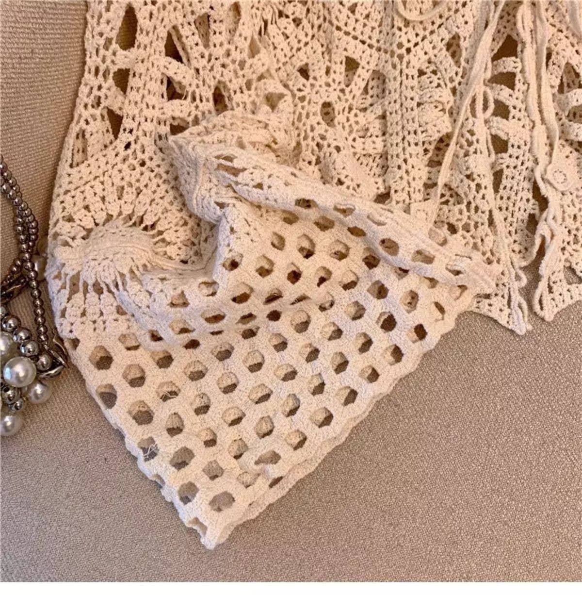 Bohemian Crochet Knit Cover-Up