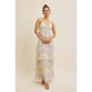 ROMANTIC FLORAL TIERED MAXI DRESS WITH RUCHED BUST