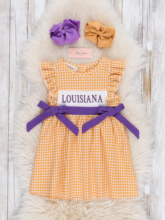 Louisiana Smocked Gingham Dress