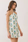 Floral Halter Side Zipper Neck Mini Dress