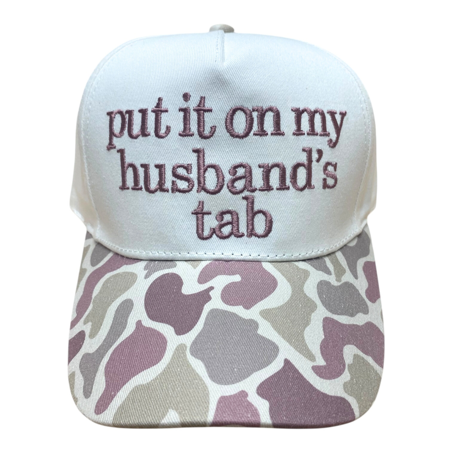 HUSBANDS TAB LIGHT CAMO TRUCKER HAT