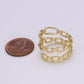 14k Gold Filled Chain Ring, Gold Stacking Ring Chain