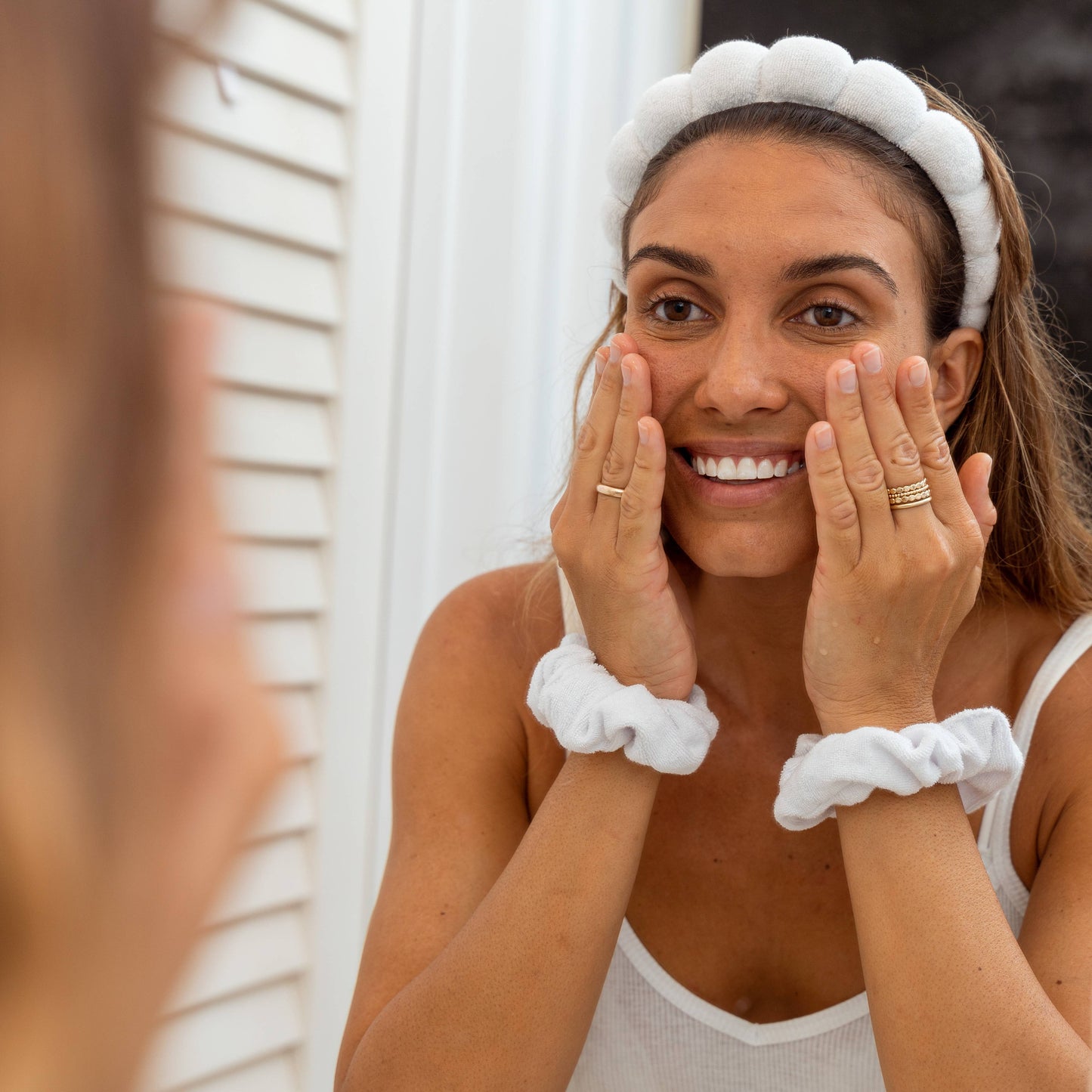 Youth Spa Headband - Skincare Headband & Scrunchie Wristband Set