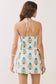 Floral Halter Side Zipper Neck Mini Dress