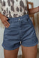 Raw Hem High Waist Denim Shorts