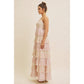 ROMANTIC FLORAL TIERED MAXI DRESS WITH RUCHED BUST