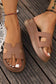 LDC Cutout Design Open Toe Platform Slippers