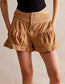 Ladies Solid Color Cotton Denim Shorts
