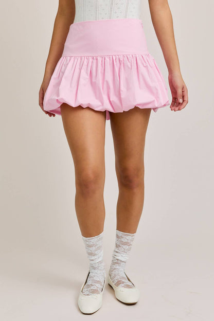 BUBBLE HEM MINI SKIRT