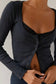Stylish Long Sleeve Cardigan Shorts Loungewear Set