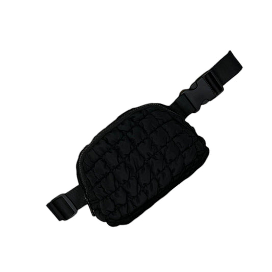 Puffer Quilted Belt Bag Black