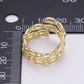 14k Gold Filled Chain Ring, Gold Stacking Ring Chain