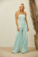 BOHO MINERAL WASH WIDE LEG DENIM JUMPSUIT