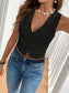 Textured waistcoat Buttoned tank top